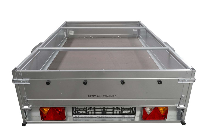 Remorque galvanisée à vendre 200x125 cm Garden Trailer 201 KIPP [avec roue jockey et bâche plate grise]