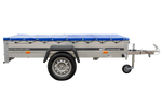 Remorque galvanisée 230 x 125 cm Garden Trailer 230 KIPP [avec roue jockey, bâche plate et tiges de support bâche]