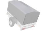Bâche pour arceau h-800 UNITRAILER remorque 200x125cm GARDEN 201 KIPP