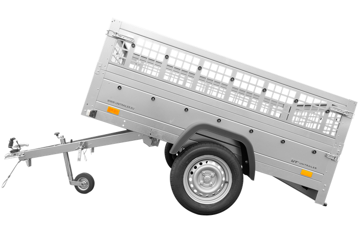 Remorque basculante 200x125 avec ridelles grillagées et roue jockey - Garden Trailer 201 KIPP