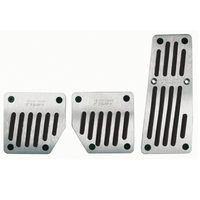 Couvre-pédales en aluminium LAMPA TOURING BLACK PILOT avec caoutchouc antidérapant