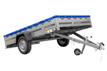 Remorque à un essieu 264x150 UNITRAILER GARDEN 265 KIPP avec châssis H-0 et bâche bleue