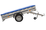 Remorque galvanisée 230 x 125 cm Garden Trailer 230 KIPP [avec roue jockey, bâche plate et tiges de support bâche]
