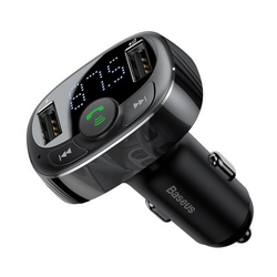 Transmetteur FM Bluetooth 4.2 MP3 BASEUS T avec chargeur de voiture 2x USB 3.4A