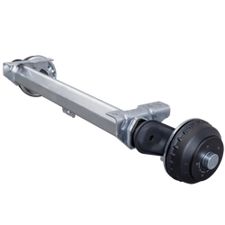 Essieu freiné AL-KO COMPACT pour remorque / dépanneuse 1350kg 800mm 1250mm 5x112