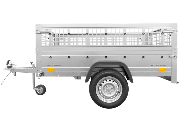 Remorque basculante 200x125 avec ridelles grillagées et roue jockey - Garden Trailer 201 KIPP