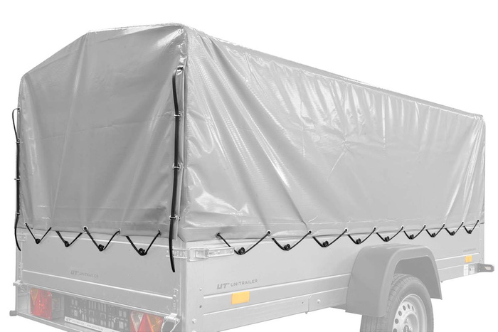 Bâche pour le châssis, arceau h-800 UNITRAILER bâche pour la remorque 264x125cm GARDEN 264 KIPP et EXPERT PLUS 2612