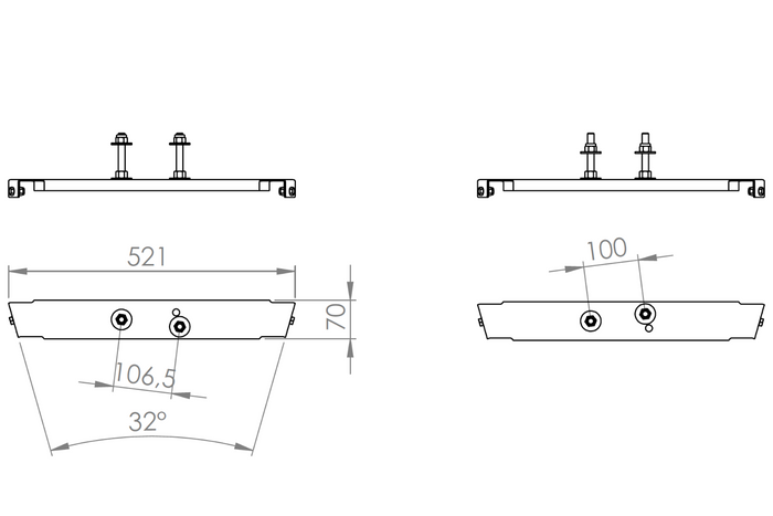 Support de roue pour remorques UNITRAILER MARTZ TEMARED