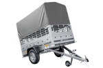 Remorque tôle Garden Trailer 200 KIPP 200x106 cm [avec rehausses grillagées, bâche haute et arceau]