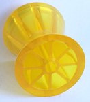 Diabolo étrave, rouleau de quille KNOTT PVC jaune pour remorque bateau 