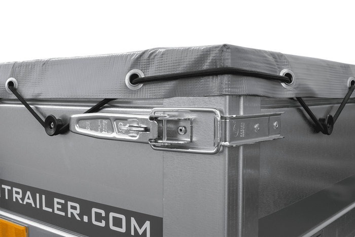 REMORQUE DE JARDIN 264 KIPP AVEC ROUE JOINTE, CHÂSSIS H-0 ET BÂCHE GRISE