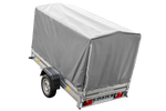 Remorque routière avec bâche haute (110 cm), arceau (110 cm) et roue jockey 230x125 Garden Trailer 230 KIPP