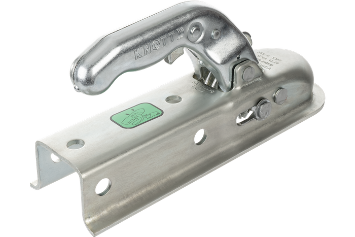 Attelage à boule KNOTT KQ14-A pour remorque de 1400kg avec timon carré de 50mm