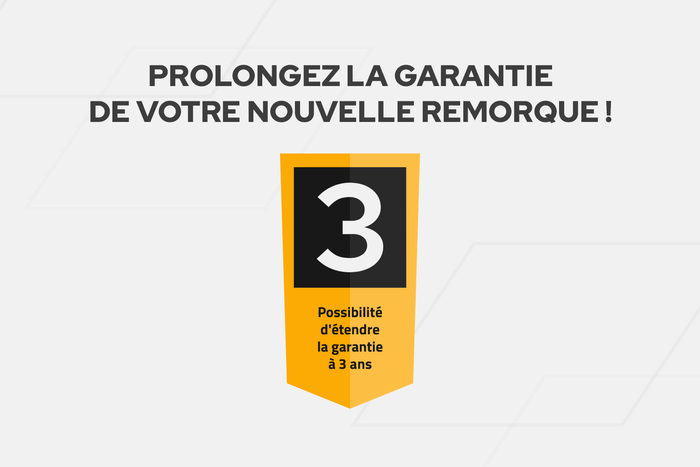 Remorque galvanisée 230 x 125 cm Garden Trailer 230 KIPP [avec roue jockey, bâche plate et tiges de support bâche]