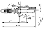 Dispositif de dépassement AL-KO 60S/2 avec attelage AK161 pour remorque de 750 kg avec timon en V