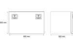 Boîte, coffre à outils DAKEN 8Z2340 Z23 800x500x500mm 180l