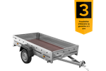 Remorque voiture simple essieu Unitrailer Garden Trailer 230 x 125 cm avec timon fixe 500/750 kg