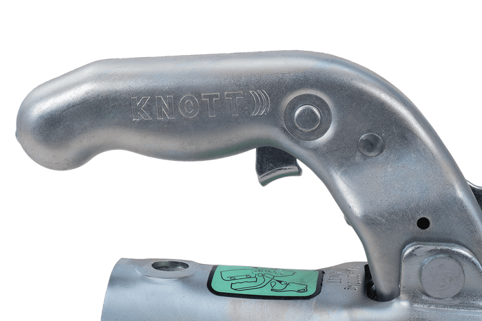 Attelage à boule KNOTT K20-B pour remorque de 2 000 kg avec timon tubulaire de 45 mm, en fonte 