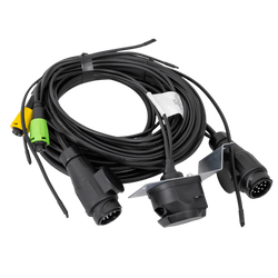 Installation électrique MANTES, faisceau remorque bateau 9,57 m, prise 13 broches, 2 baïonnettes 5 broches