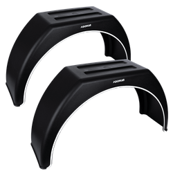 Jeu de deux garde-boue pour remorque 14-17" DOMAR DK3110 passages de roue plats 870/260mm