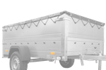 Arceau de remorque H-0 avec bâche plate grise GARDEN TRAILER 200 KIPP