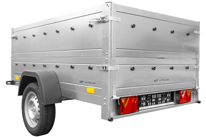 Remorque de voiture Garden Trailer 201 KIPP 500 kg 200 x 125 cm [avec rehausses de ridelles et roue jockey]