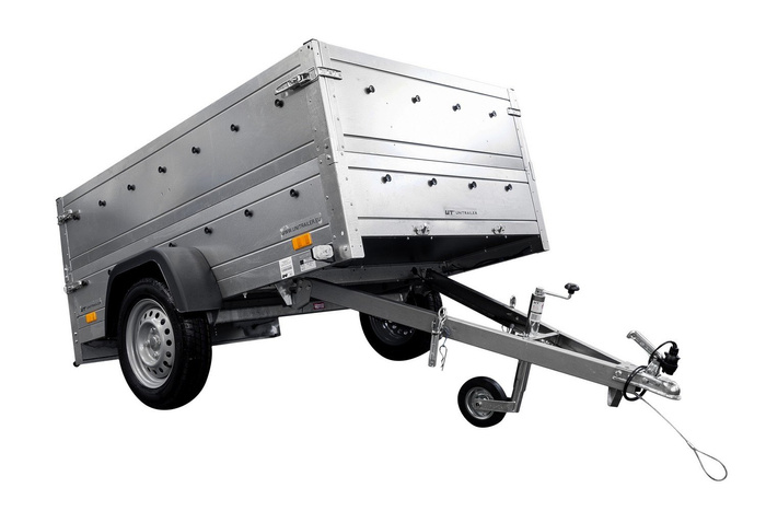 Remorque de voiture Garden Trailer 201 KIPP 500 kg 200 x 125 cm [avec rehausses de ridelles et roue jockey]