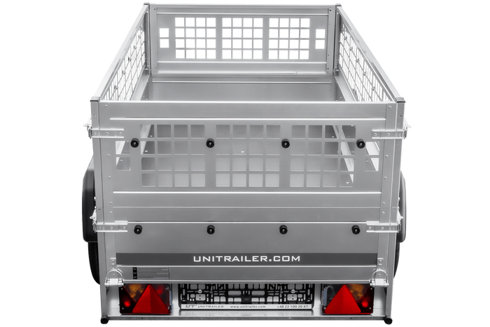 Top remorque GARDEN TRAILER 200 KIPP avec rehausses grillagées et roue jockey