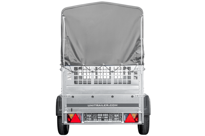 Remorque tôle Garden Trailer 200 KIPP 200x106 cm [avec rehausses grillagées, bâche haute et arceau]