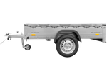 Remorque équipée Garden Trailer 201 KIPP 500 kg 200 x 125 cm [avec roue jockey et bâche plate grise]
