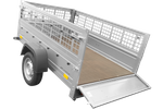 Remorque basculante 200x125 avec ridelles grillagées et roue jockey - Garden Trailer 201 KIPP