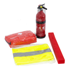 Kit voiture HERMON : trousse de premiers secours, extincteur, triangle, gilet