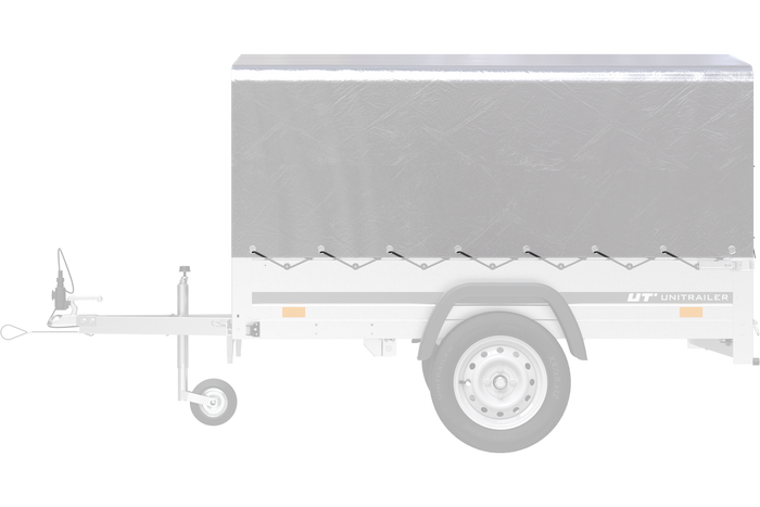 Bâche pour arceau h-800 UNITRAILER remorque 200x125cm GARDEN 201 KIPP