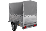 Remorque simple essieu 200x106 avec bâche haute, arceau, rehausses de ridelles et roue jockey - Garden Trailer 200 KIPP