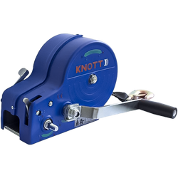 Treuil remorque bateau à sangle 1150 kg KNOTT boîtier bleu