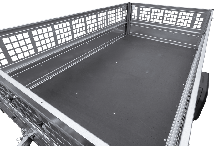 Remorque légère 264x150 UNITRAILER GARDEN 265 KIPP avec ridelles grillagées, châssis H-0 et bâche grise