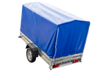 Remorque routière avec bâche haute (110 cm), arceau (110 cm) et roue jockey 230x125 Garden Trailer 230 KIPP