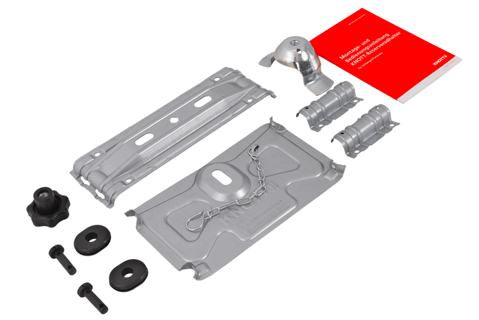 Support de roue de secours KNOTT pour caravane 1200-1500 mm