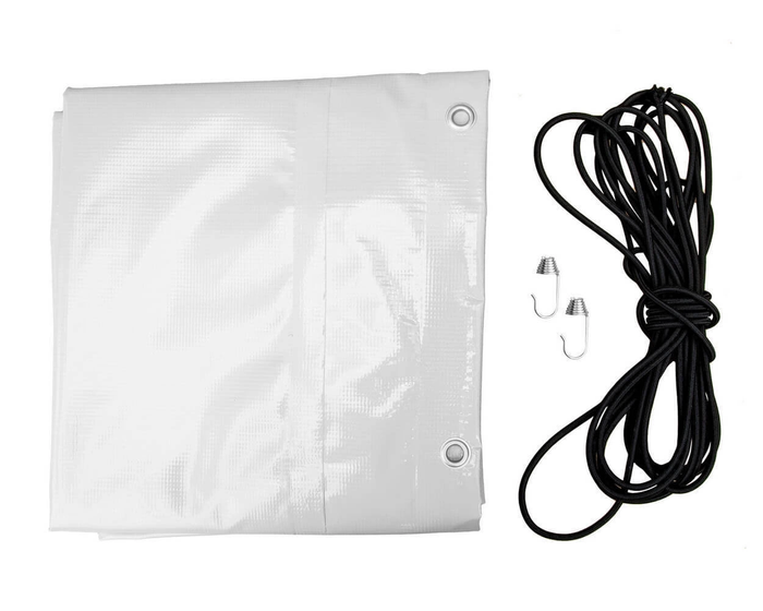 Bâche de protection pour arceau h-1100 UNITRAILER grise pour remorque 264x150cm GARDEN 265 KIPP