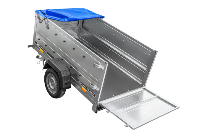 Remorque neuve 200x106 avec bâche plate, rehausses de ridelles et roue jockey - Garden Trailer 200 KIPP