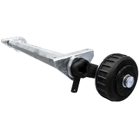 Essieu freiné AL-KO EURO pour remorque / dépanneuse 1800kg 1800mm 2300mm 5x112