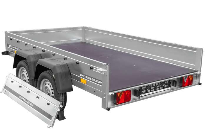 Remorque à deux essieux 264x150 UNITRAILER GARDEN 265/2 KIPP