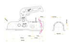 Attelage à boule STEELPRESS BC-1200C pour remorque de 1200 kg avec timon tubulaire de 50 mm