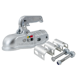 Attelage à boule STEELPRESS BC-3000C-00-00+Z2 pour remorque de 3 000 kg avec timon tubulaire de 35 à 50 mm, en fonte