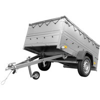 Remorque neuve 200x125 avec bâche plate, rehausses de ridelles et roue jockey - Garden Trailer 201 KIPP