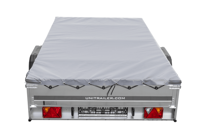 Remorque voiture 264x150 UNITRAILER GARDEN 265 KIPP avec châssis H-0 et bâche grise