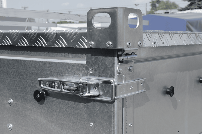 Remorque légère 200x125 UNITRAILER GARDEN 201 KIPP avec côtés BIS et couverture en aluminium