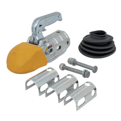 Attelage à boule STEELPRESS BC-3000C-00-00+Z3 pour remorque de 3 000 kg avec timon tubulaire de 35 à 50 mm, en fonte