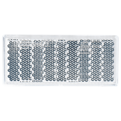 Catadioptre blanc rectangulaire adhésif 76x34 mm