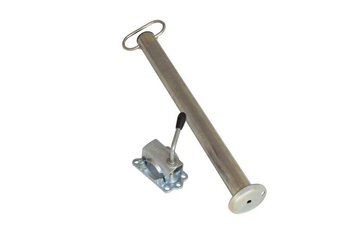 Béquille fixe Winterhoff pour remorque et collier en fonte 60cm fi 48mm 150kg